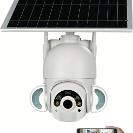 CksEnerji 4G Sim Kartlı Güneş Enerjili 360° Hareketli Full HD 1080P PTZ Telefon Kontrollü Smart Kamera