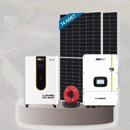Cks Enerji 15 kW Villa ve Müstakil Ev Hibrit GES Paketi | Akülü Güneş Enerjisi Sistemi