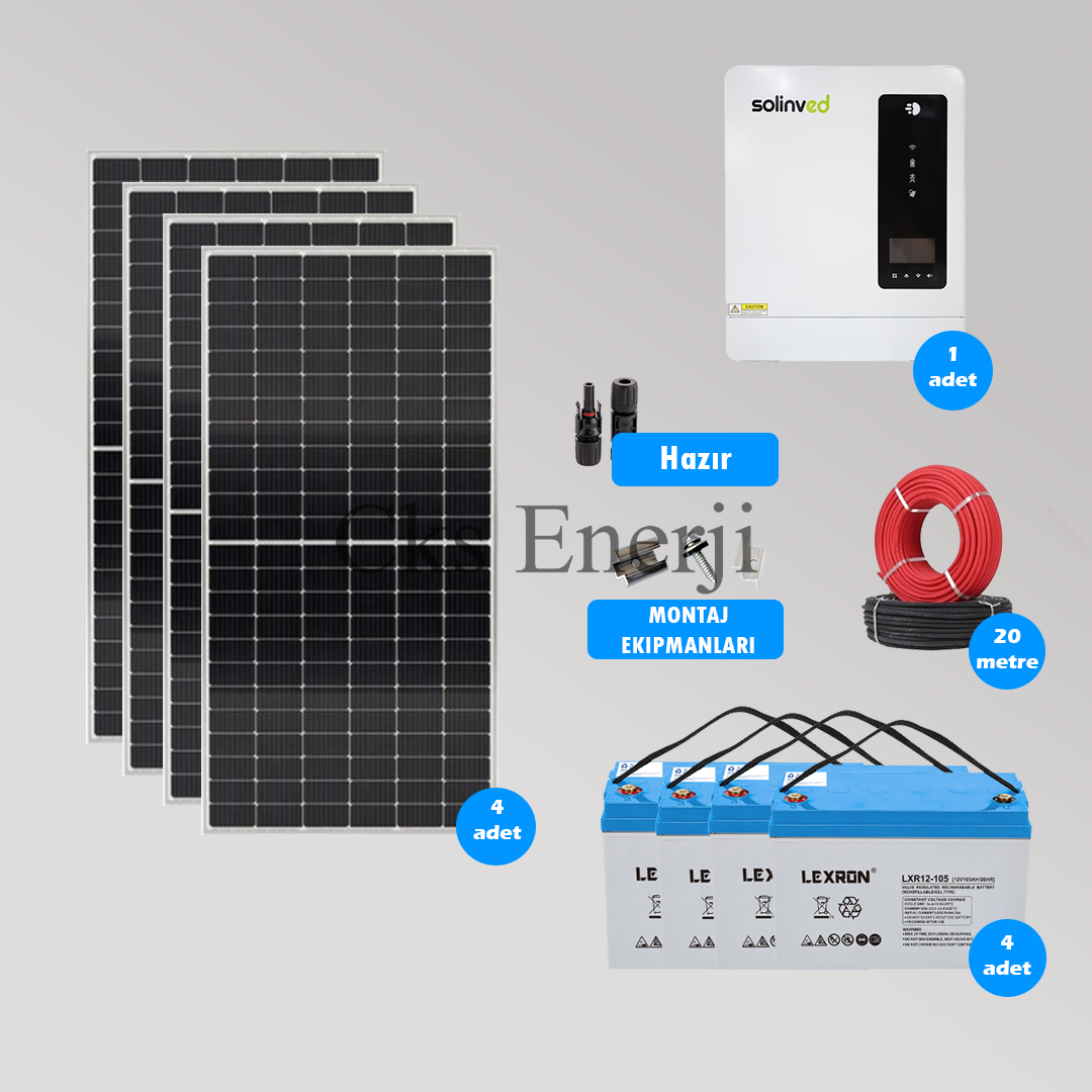 CKS ENERJI 6.2 kW Hazır Solar Paket Kolay Kurulum(MİNİMUM PAKET) CKS ENERJI 6.2 kW Hazır Solar Paket Kolay Kurulum(MİNİMUM PAKET)