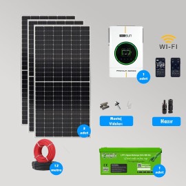 CKS ENERJI 4kW Lityum Akülü Hazır Solar Paket Kolay Kurulum (MİNİMUM PAKET)