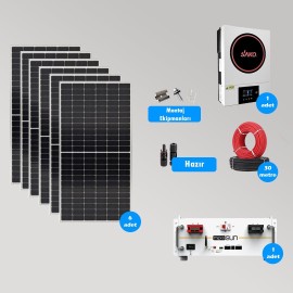 CKS ENERJI 6.2 kW Lityum Akülü Hazır Solar Paket Kolay Kurulum (ORTA PAKET)