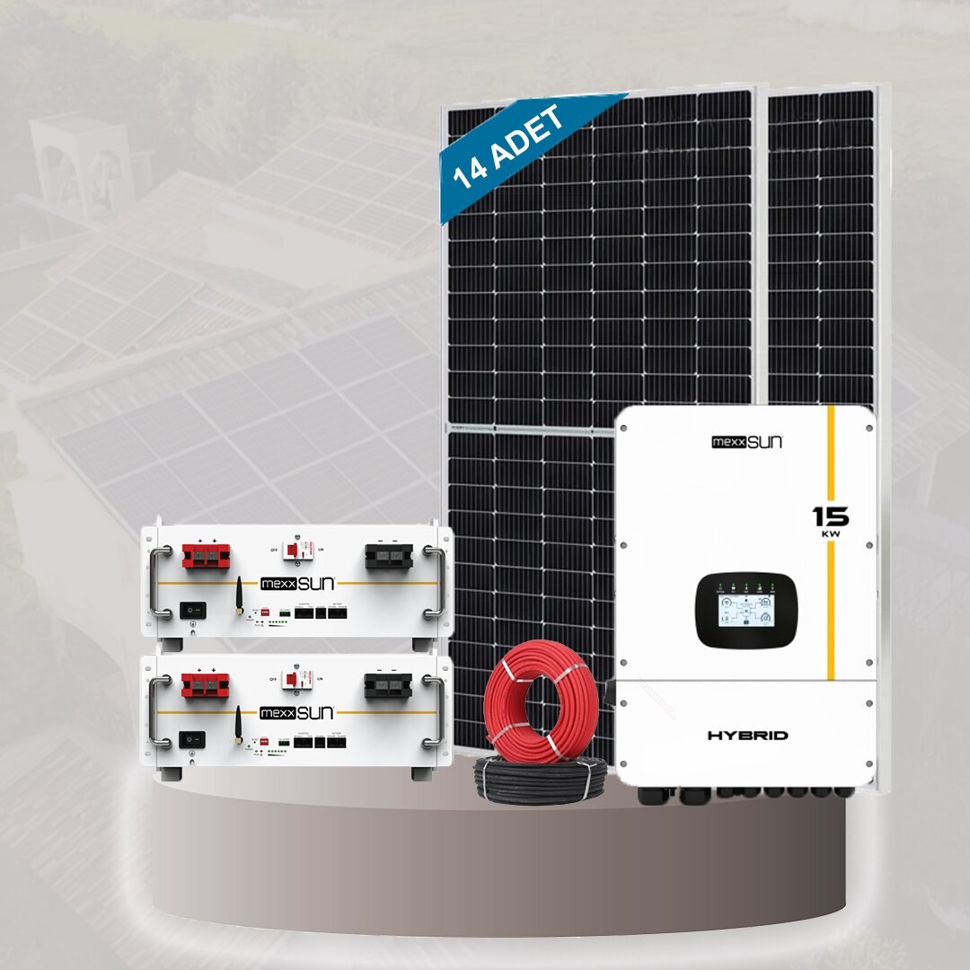 Cks Enerji 15 kW Villa ve Müstakil Ev Hibrit GES Paketi | Akülü Güneş Enerjisi Sistemi