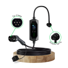 Cks Enerji Taşınabilir Elektrikli Araç Şarj Cihazı 3,5 Kw 16A Monofaze Schuko Fiş 15 Metre(Türkçe Menü) YERLİ ÜRETİM