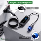 Cks Enerji Elektrikli Araç Taşınabilir Şarj Istasyonu 7 Kw 32a Tip-2 3x32a Türkçe Menü(8 METRE KABLOLU)