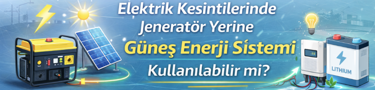 Elektrik Kesintilerinde Jeneratör Yerine Güneş Enerji Sistemi Kullanılabilir mi?