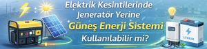 Elektrik Kesintilerinde Jeneratör Yerine Güneş Enerji Sistemi Kullanılabilir mi?