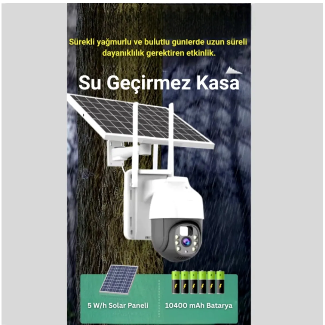 CksEnerji 3Mp 4G Sim Kartlı Güneş Enerjili 360° Hareketli Akıllı Kamera Uygulama Kontrol CksEnerji 3Mp 4G Sim Kartlı Güneş Enerjili 360° Hareketli Akıllı Kamera Uygulama Kontrol