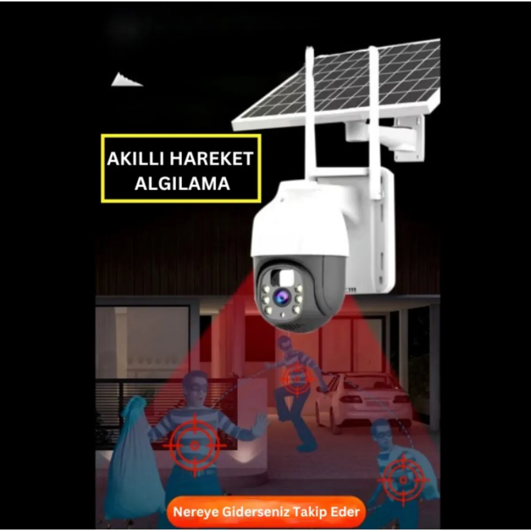 CksEnerji 3Mp 4G Sim Kartlı Güneş Enerjili 360° Hareketli Akıllı Kamera Uygulama Kontrol CksEnerji 3Mp 4G Sim Kartlı Güneş Enerjili 360° Hareketli Akıllı Kamera Uygulama Kontrol