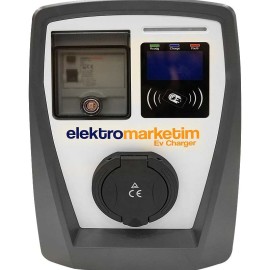Elektromarketim EMEV 22kW 3 Faz 32A Tip 2 Soketli Elektrikli Araç Şarj İstasyonu