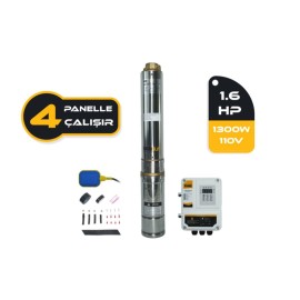 DC Pompa 1.6Hp / 1300W / 110V DC Solar Dalgıç Pompa