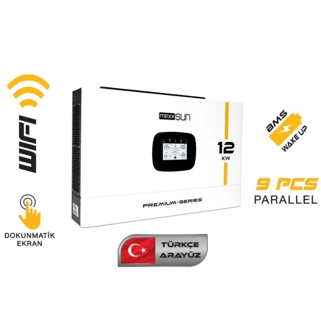 Mexxsun Premium 12 kW 48V Mppt Akıllı İnverter (Paralel /Wi-Fi/ Dual Output)