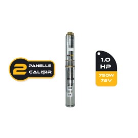DC Pompa 1 Hp / 750W / 72V DC Solar Dalgıç Pompa