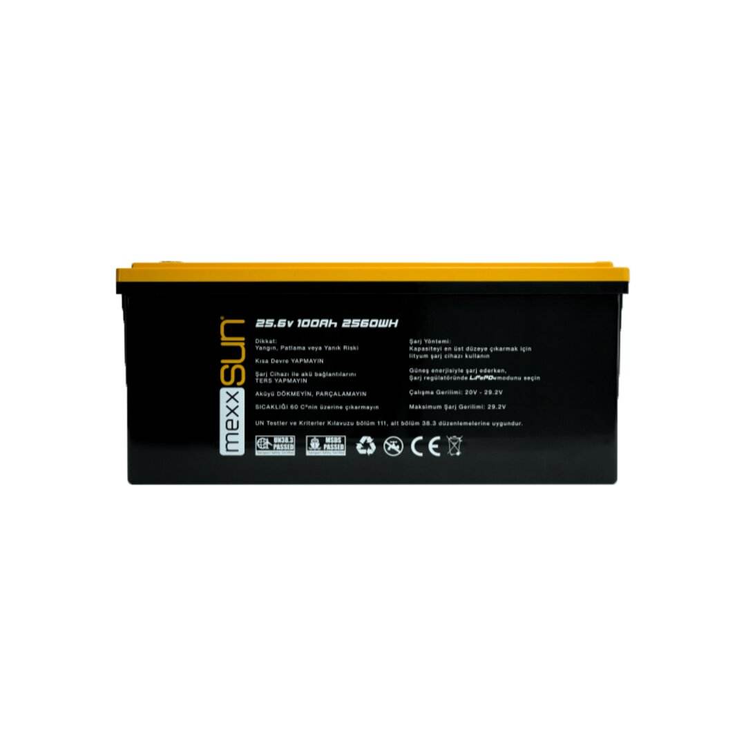 Mexxsun 25.6 V 100 Ah Lityum Akü LiFePo4