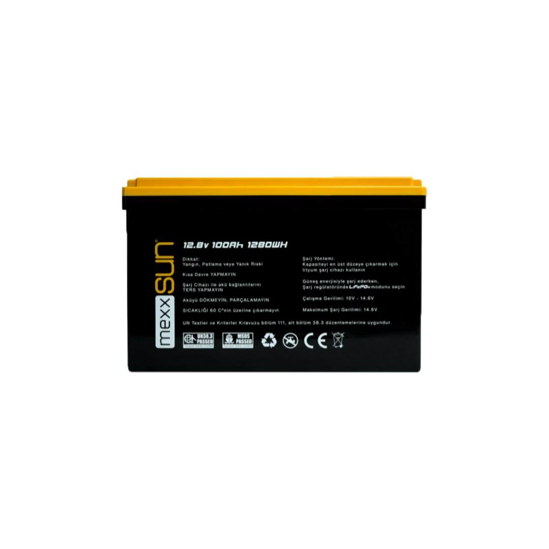 Mexxsun 12,8 V 100 Ah Lityum Demir Fosfat Akü LiFePo4