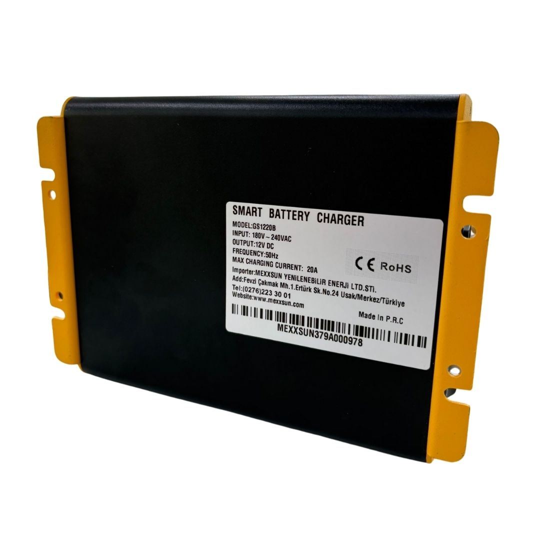 Akü Şarj Cihazı AC-DC 12V - 20A Tüm Akülerle Uyumlu (2 Yıl Garanti)