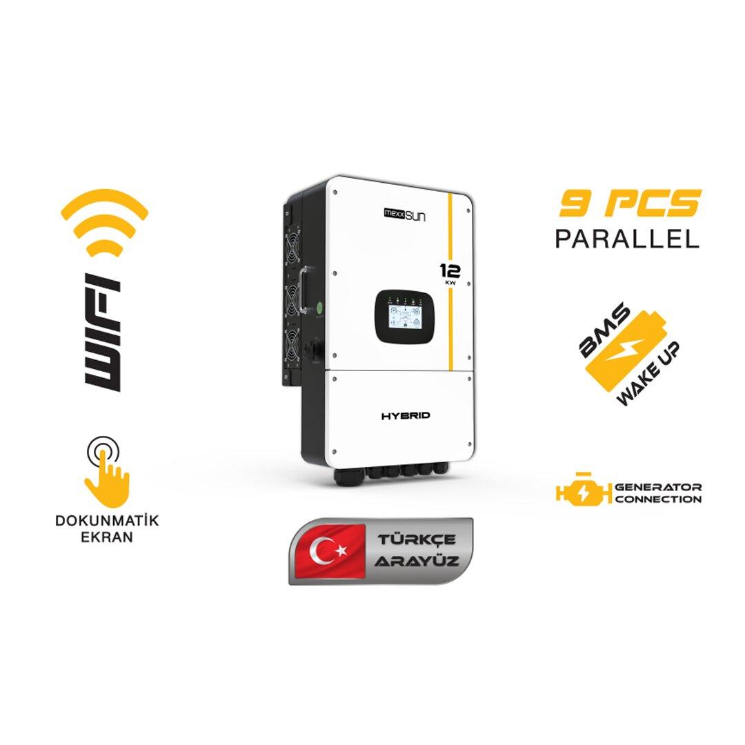Mexxsun 12kW Hibrit Monofaze LV On-Grid İnverter