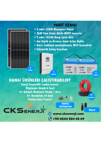 CKS ENERJI 3kW Hazır Solar Paket Kolay Kurulum(MİNİMUM PAKET)