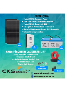 CKS ENERJI  3 kW Hazır Solar Paket Kolay Kurulum(MİNİMUM PAKET)