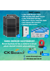 CKS ENERJI 3kW Hazır Solar Paket Kolay Kurulum(MAKSİMUM PAKET)