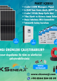 CKS ENERJI 6.2 kW Hazır Solar Paket Kolay Kurulum(MİNİMUM PAKET)