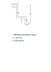 Panel Sonlandırıcı 40mm (50 Adet)