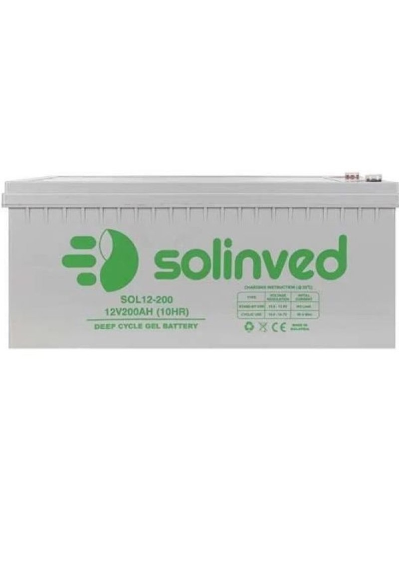 SOLINVED Jel Akü 12V 200Ah