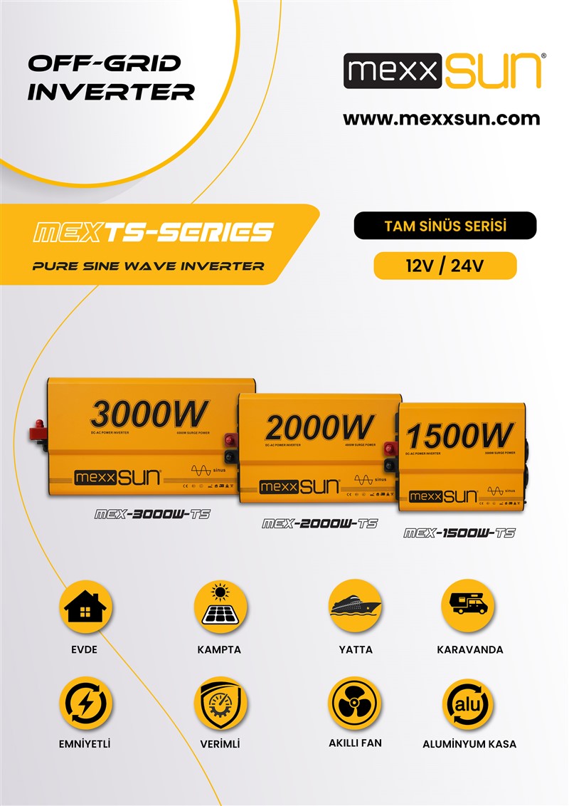 MEXXSUN İnverter Tam sinüs 12V 2000W