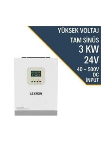 LEXRON İnverter 3kW 40-450V Tam Sinüs Akıllı MPPT