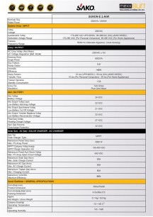 SAKO İnverter Sunon-E Tam Sinüs Akıllı 24V 2.4kW (450-500VDC)