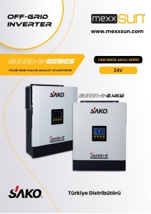 SAKO İnverter Sunon-E Tam Sinüs Akıllı 24V 2.4kW (450-500VDC)