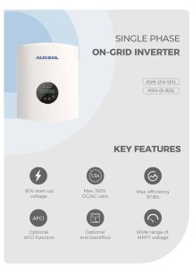 AUXSOL İnverter 3.6kW Monofaz