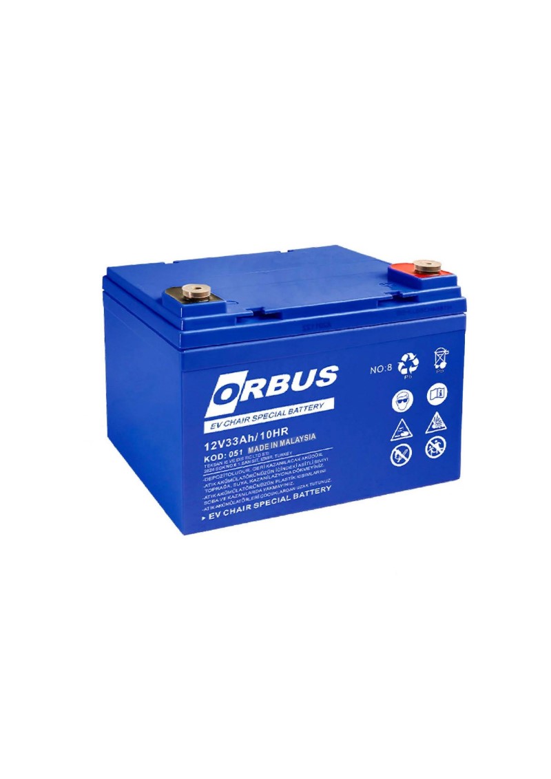 ORBUS Engelli Araç Aküsü 12V 33Ah