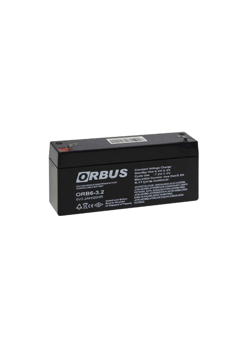 ORBUS Kuru Akü  6V 3.2Ah