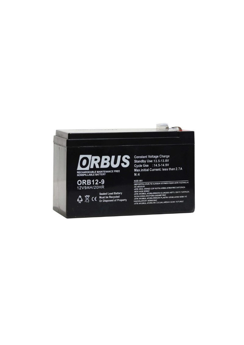 ORBUS Kuru Akü 12V 9Ah