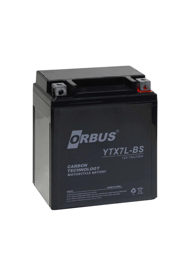 ORBUS Motosiklet Aküsü 12 V 7 Ah