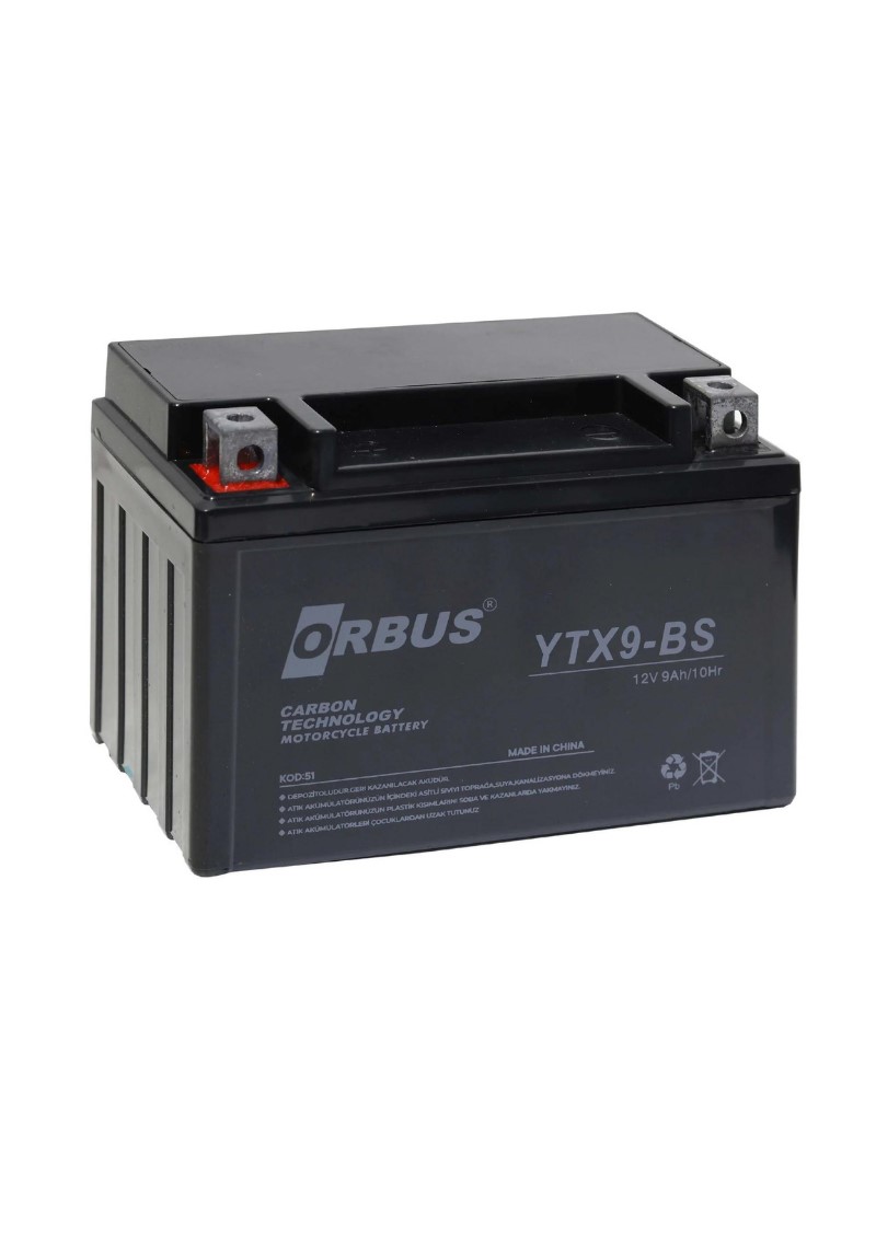 ORBUS Motosiklet Aküsü 12V 9Ah