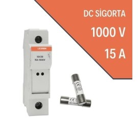 LEXRON DC Sigorta 1000V 15A (Yuva Dahil)