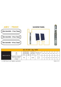 MEXXSUN DC Pompa 1 Hp 750W 48V (4DC6-56-48-750)