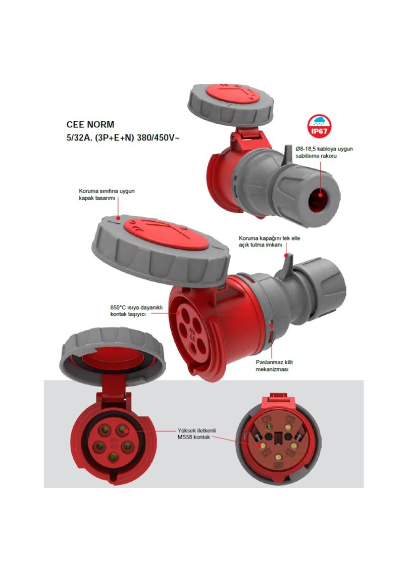 Elektrikli Araç İçin 220V 32A Dönüştürücü Monofaz