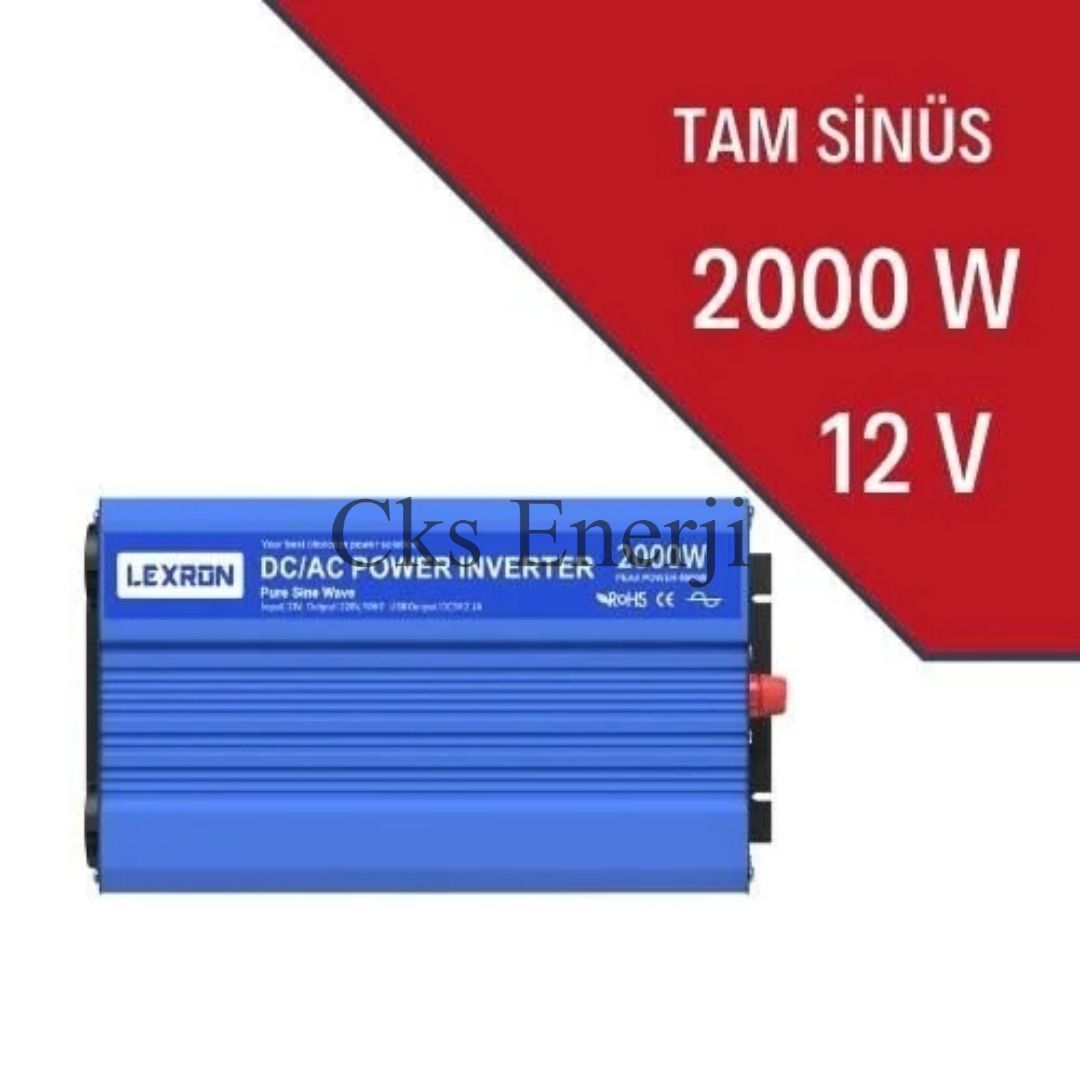 LEXRON 2000W-12V Tam Sinüs İnverter LEXRON 2000W-12V Tam Sinüs İnverter