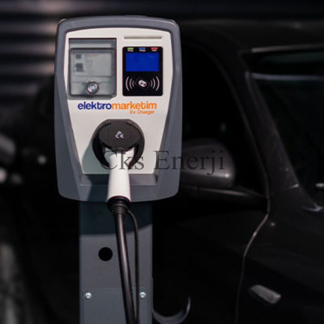 22kW 3 Faz 32A Tip 2 Soketli Elektrikli Araç Şarj İstasyonu Duvar Tipi