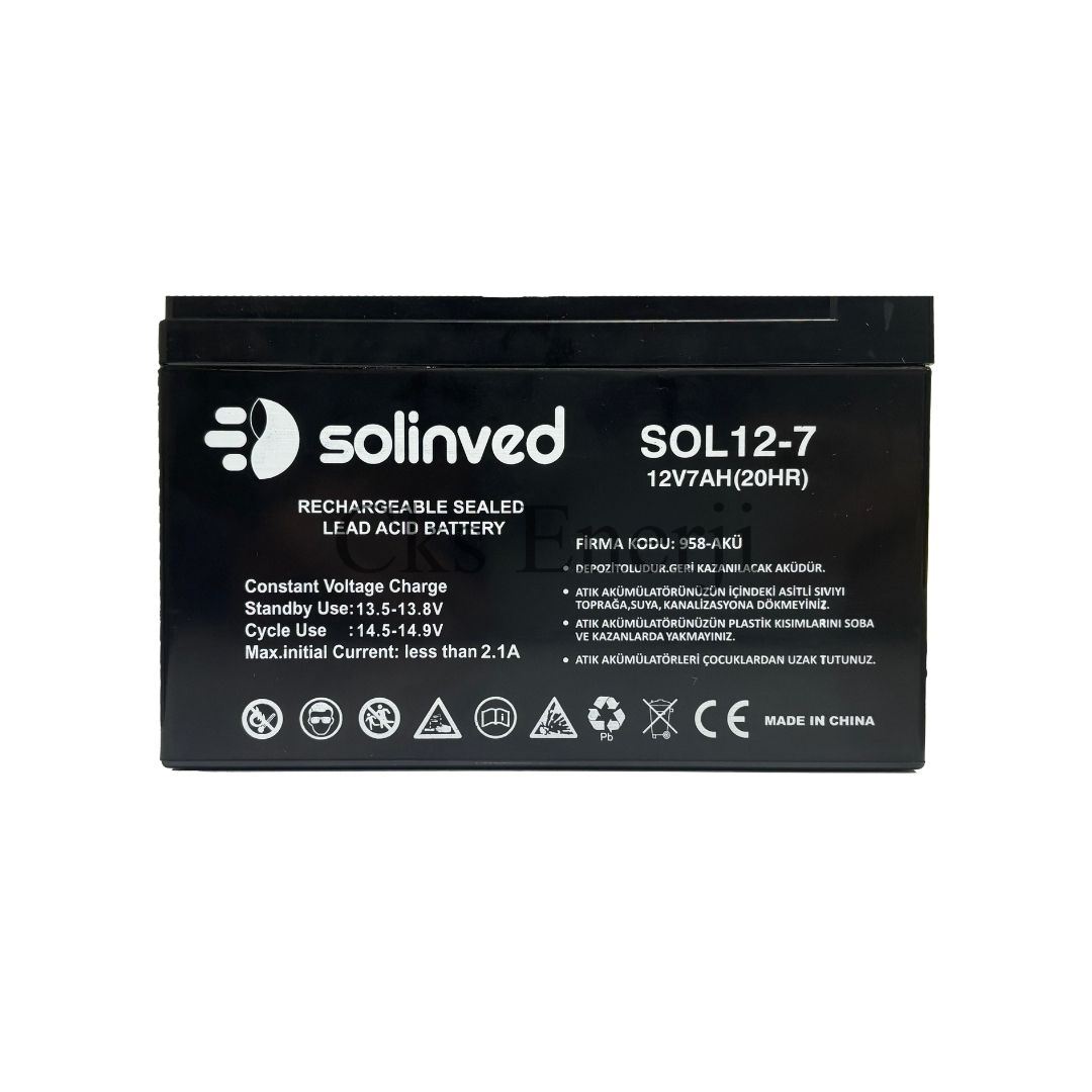 12V 7AH Ups Ve Alarm Aküsü 2 Yıl Garantili 12V 7AH Ups Ve Alarm Aküsü 2 Yıl Garantili