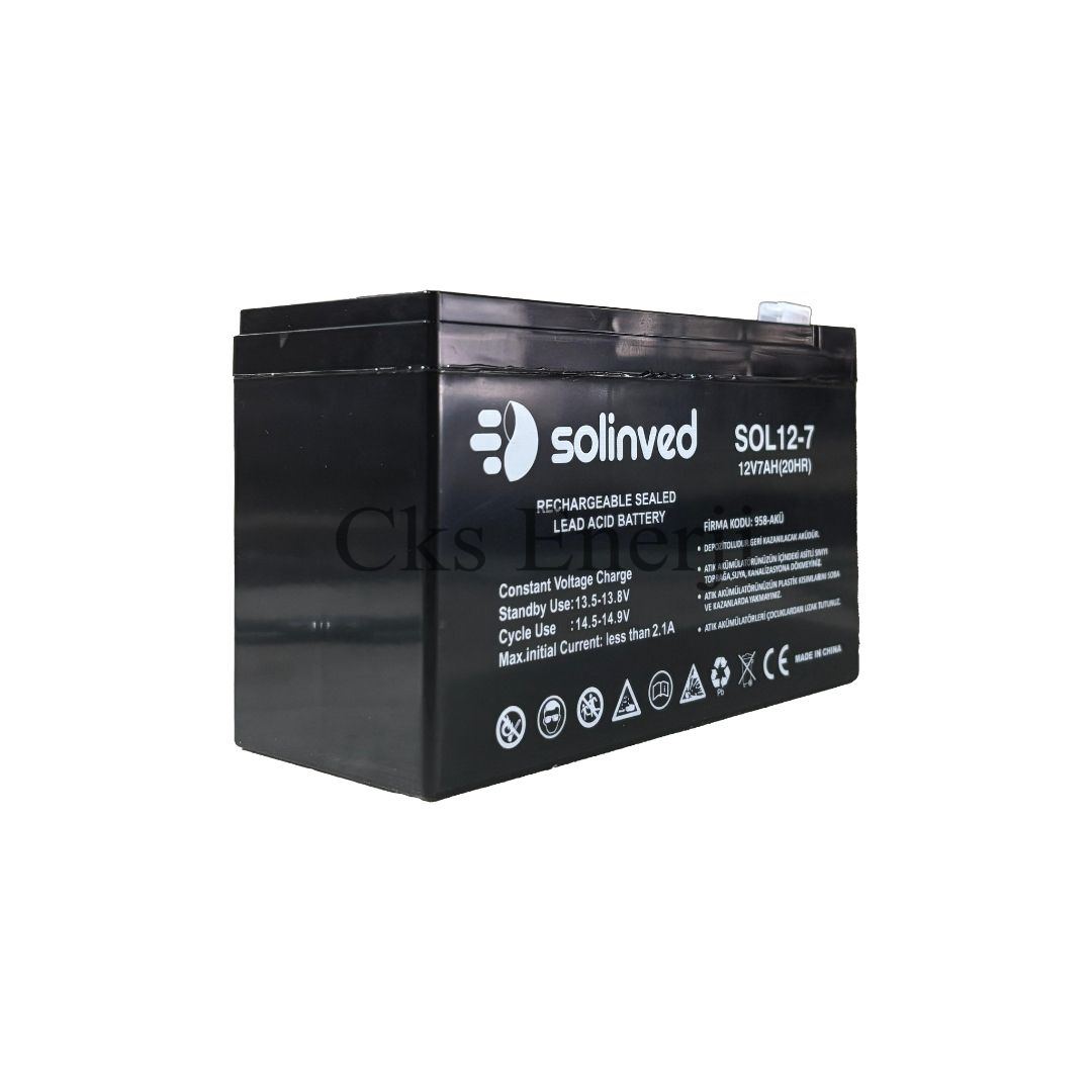 12V 7AH Ups Ve Alarm Aküsü 2 Yıl Garantili (10 ADET)