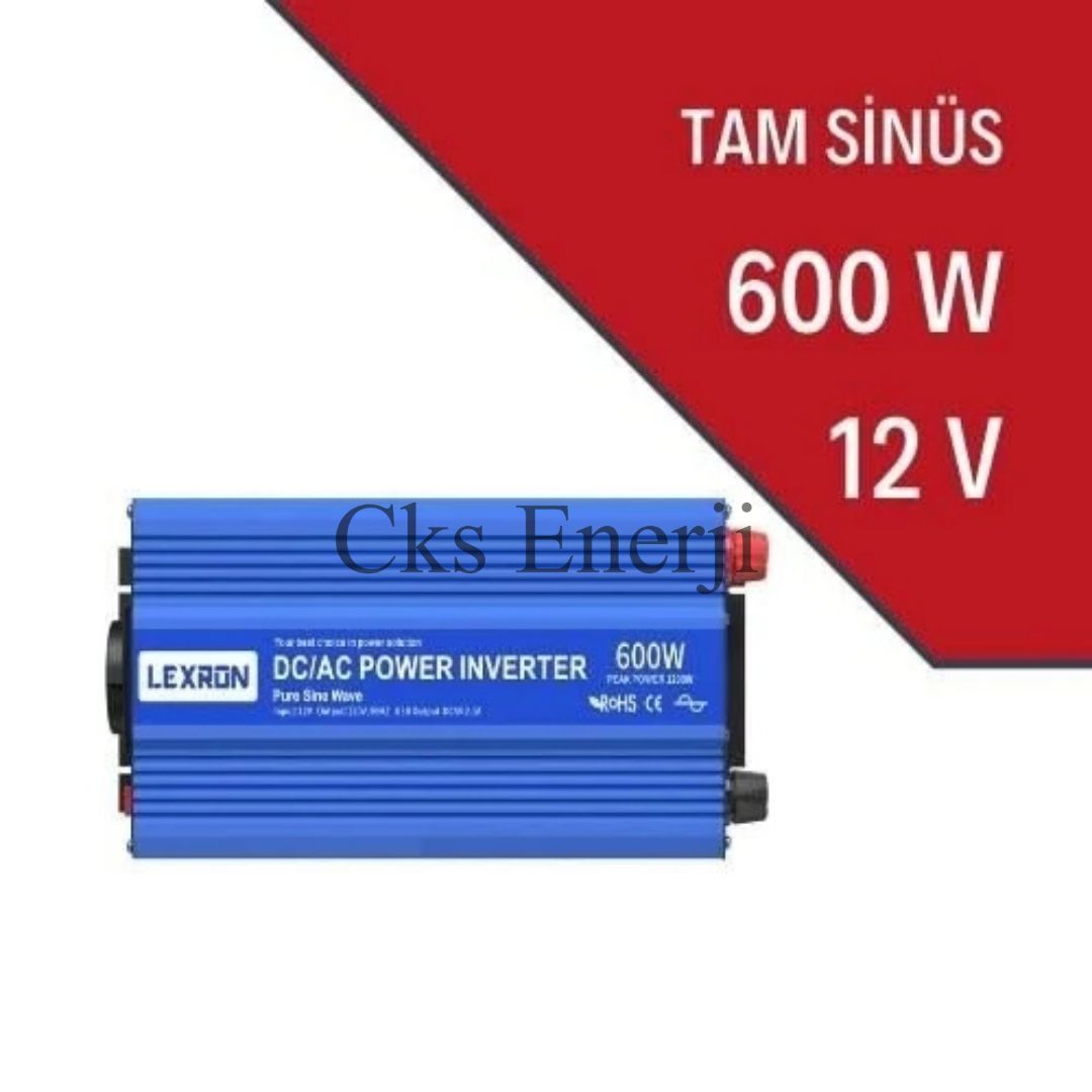 LEXRON 600W-12V Tam Sinüs İnverter LEXRON 600W-12V Tam Sinüs İnverter
