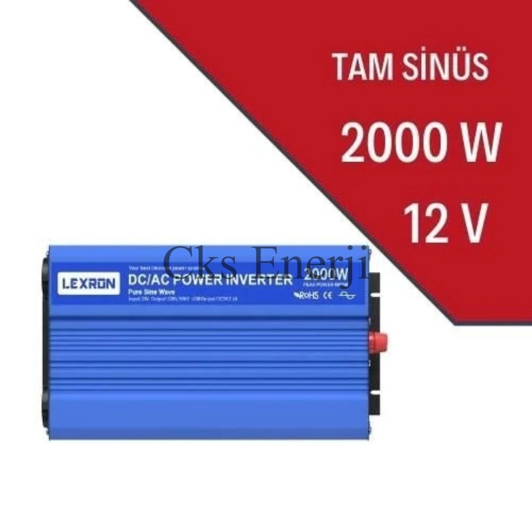 LEXRON 2000W-12V Tam Sinüs İnverter LEXRON 2000W-12V Tam Sinüs İnverter