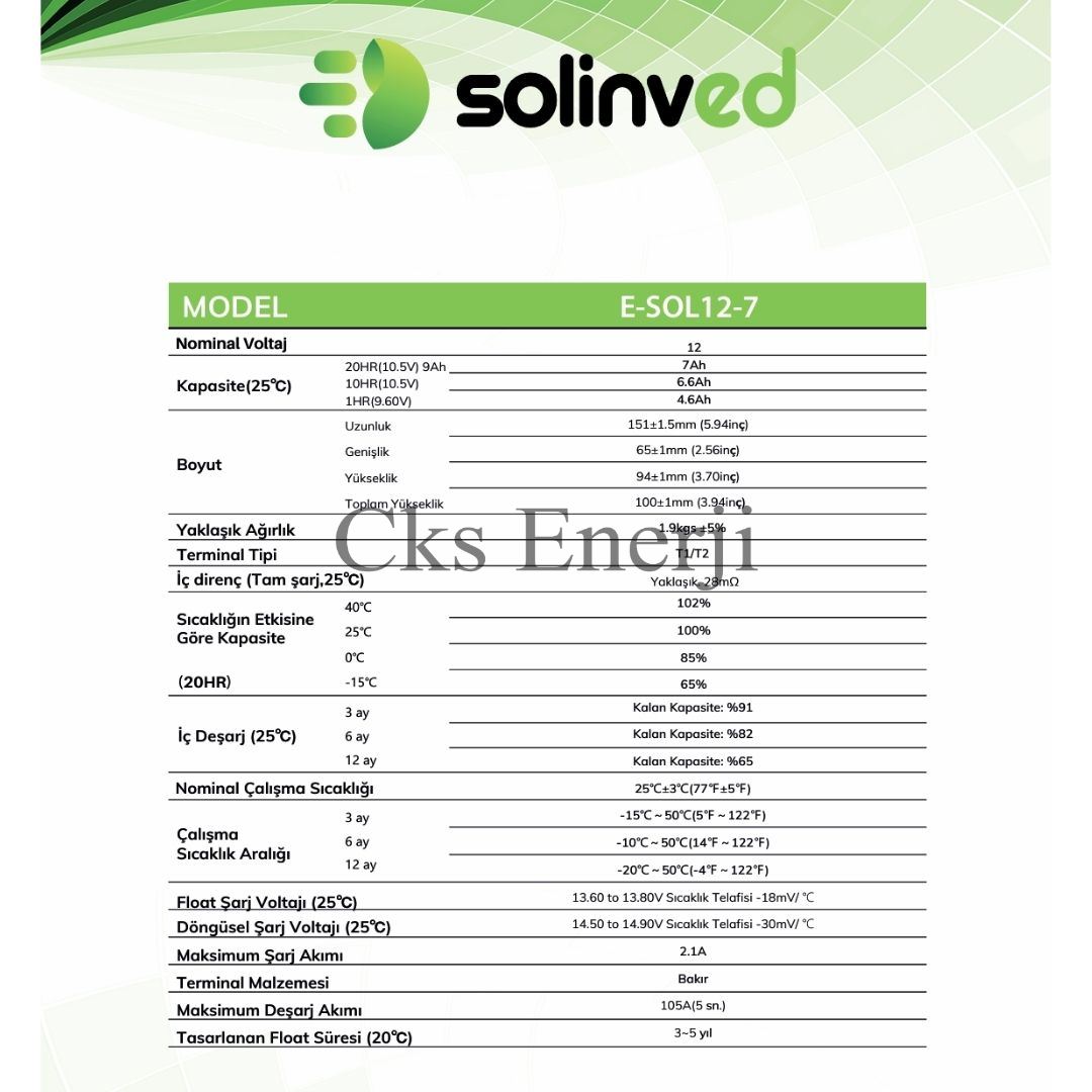 12V 7AH Ups Ve Alarm Aküsü 2 Yıl Garantili (10 ADET)
